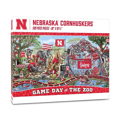 IDNA Nebraska Huskers 10.5" x 28" Game Day at the Zoo 500-Piece Puzzle
