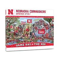 IDNA Nebraska Huskers 10.5" x 28" Game Day at the Zoo 500-Piece Puzzle