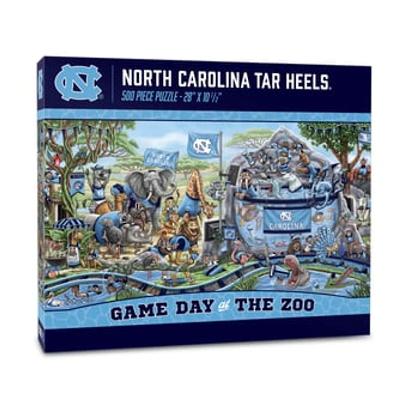 IDNA North Carolina Tar Heels 10.5" x 28" Game Day at the Zoo 500-Piece Puzzle