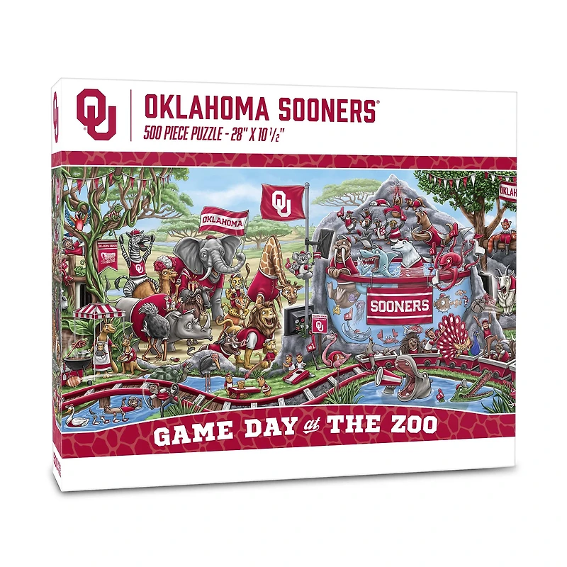 IDNA Oklahoma Sooners 10.5" x 28" Game Day at the Zoo 500-Piece Puzzle