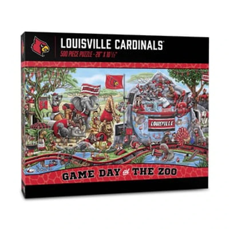 IDNA Louisville Cardinals 10.5" x 28" Game Day at the Zoo 500-Piece Puzzle