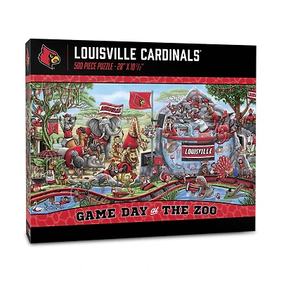 IDNA Louisville Cardinals 10.5" x 28" Game Day at the Zoo 500-Piece Puzzle