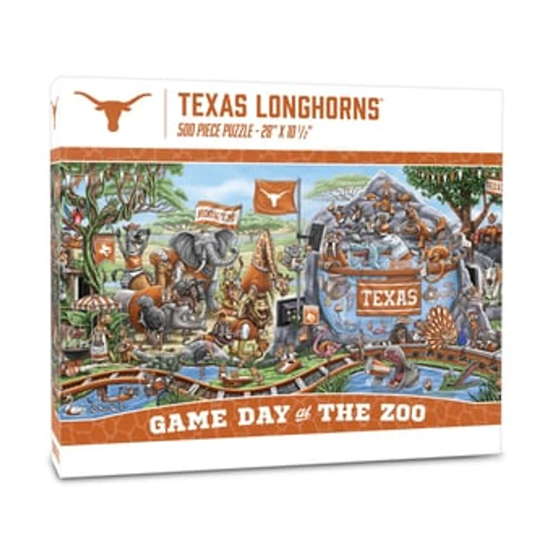 IDNA Texas Longhorns 10.5" x 28" Game Day at the Zoo 500-Piece Puzzle