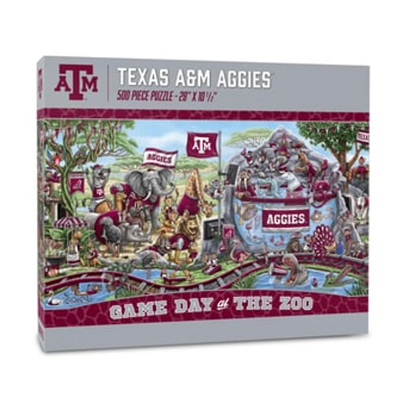 IDNA Texas A&M Aggies 10.5" x 28" Game Day at the Zoo 500-Piece Puzzle