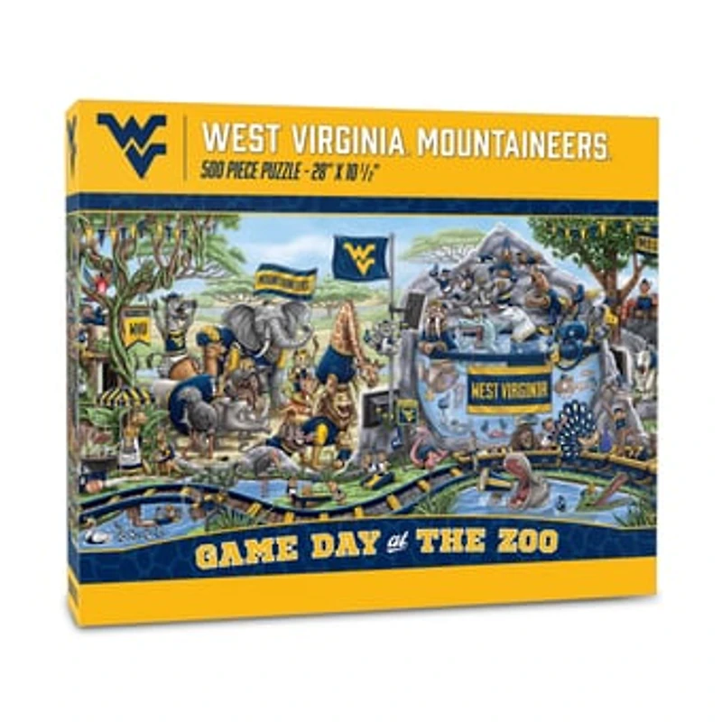 IDNA West Virginia Mountaineers 10.5" x 28" Game Day at the Zoo 500-Piece Puzzle