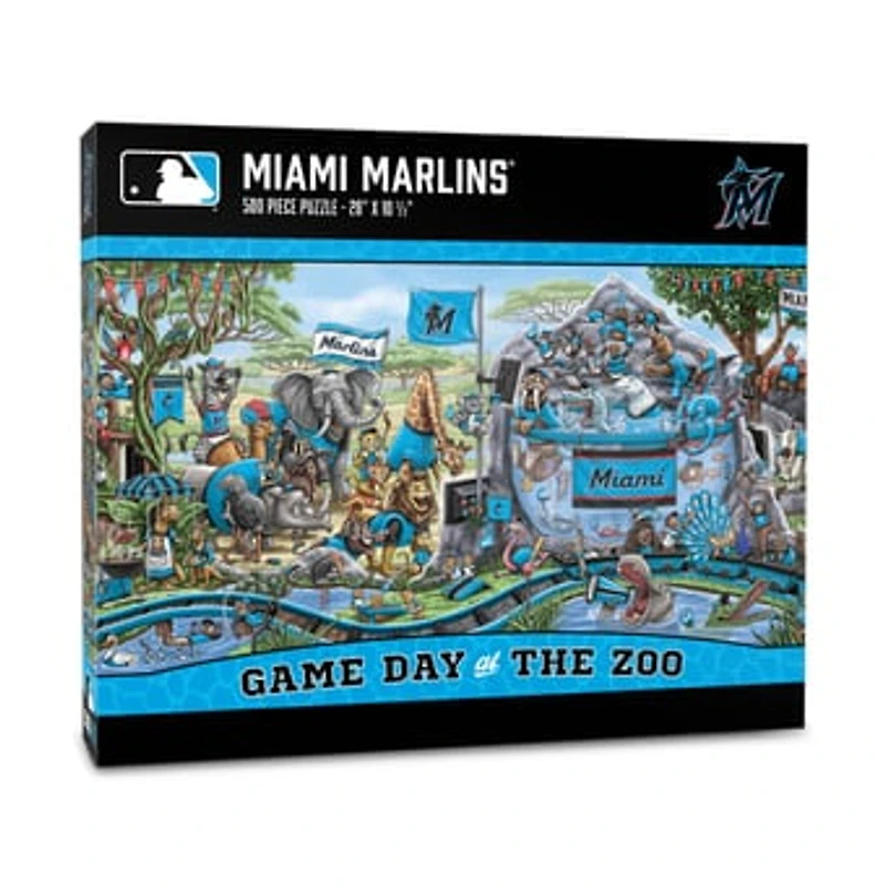 IDNA Miami Marlins 10.5" x 28" Game Day at the Zoo 500-Piece Puzzle
