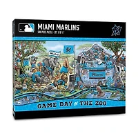 IDNA Miami Marlins 10.5" x 28" Game Day at the Zoo 500-Piece Puzzle