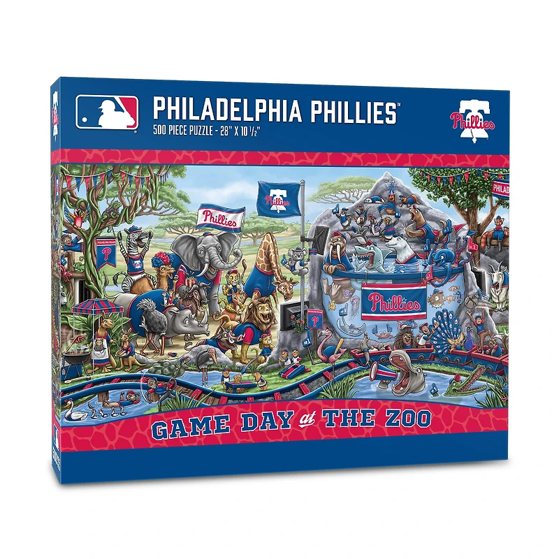 IDNA Philadelphia Phillies 10.5" x 28" Game Day at the Zoo 500-Piece Puzzle