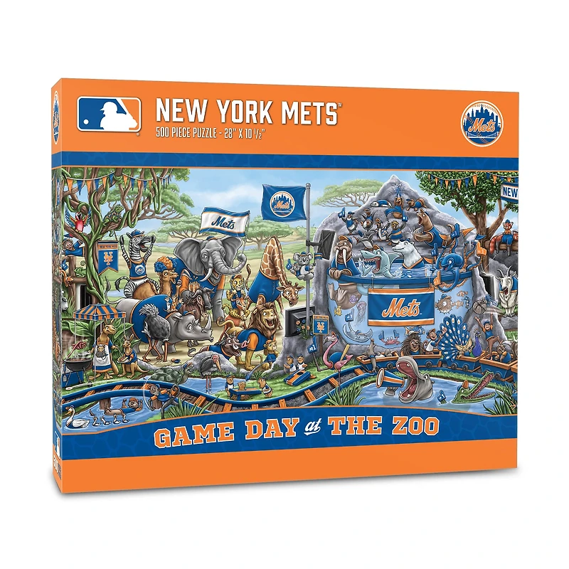 IDNA New York Mets 10.5" x 28" Game Day at the Zoo 500-Piece Puzzle