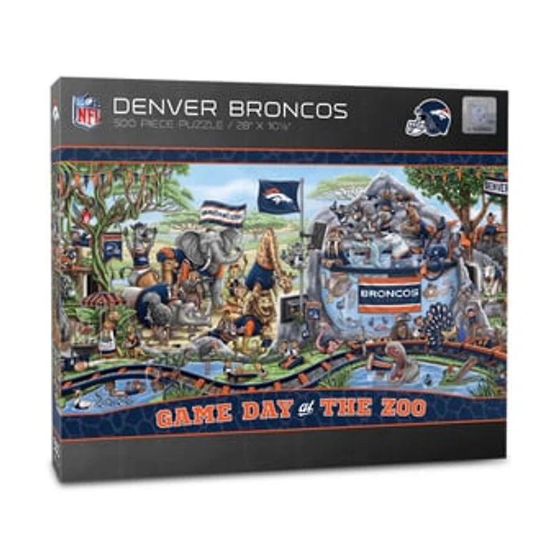 IDNA Denver Broncos 10.5" x 28" Game Day at the Zoo 500-Piece Puzzle