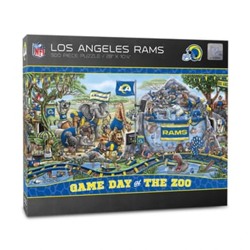 IDNA Los Angeles Rams 10.5" x 28" Game Day at the Zoo 500-Piece Puzzle