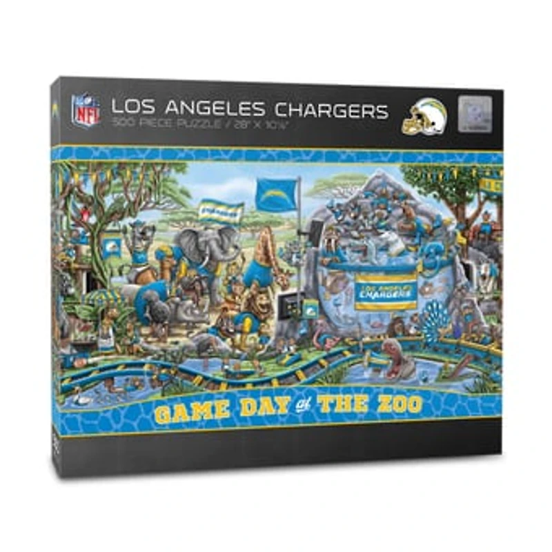 IDNA Los Angeles Chargers 10.5" x 28" Game Day at the Zoo 500-Piece Puzzle