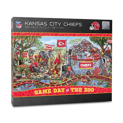 IDNA Kansas City Chiefs 10.5" x 28" Game Day at the Zoo 500-Piece Puzzle