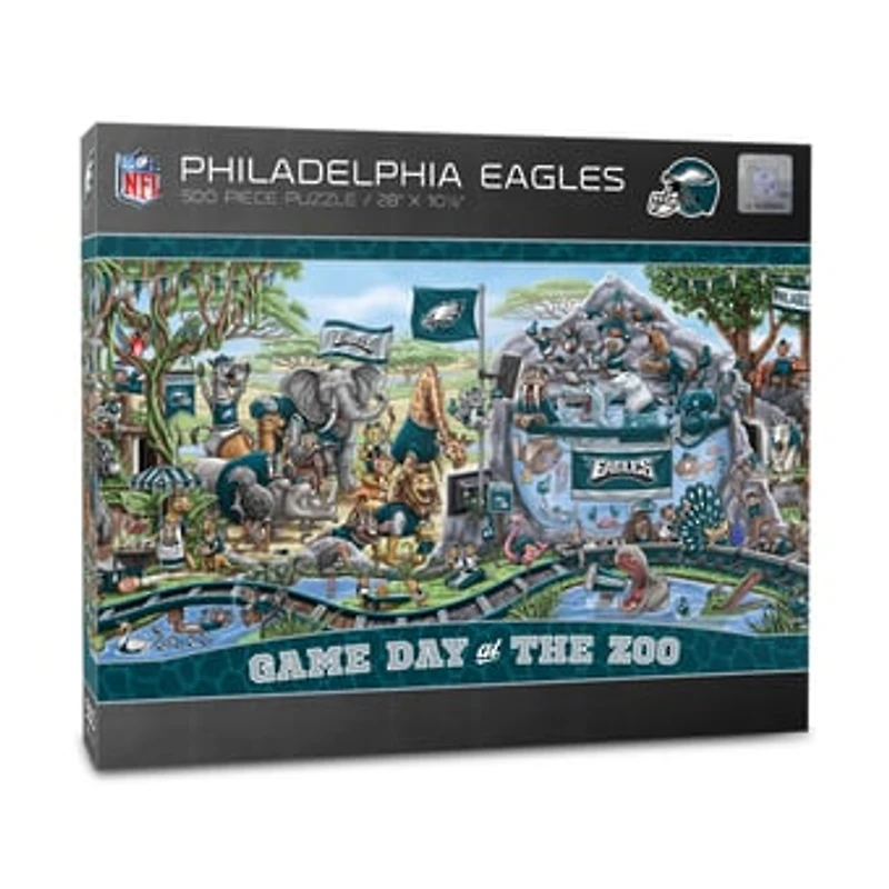 IDNA Philadelphia Eagles 10.5" x 28" Game Day at the Zoo 500-Piece Puzzle