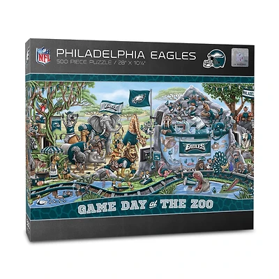 IDNA Philadelphia Eagles 10.5" x 28" Game Day at the Zoo 500-Piece Puzzle