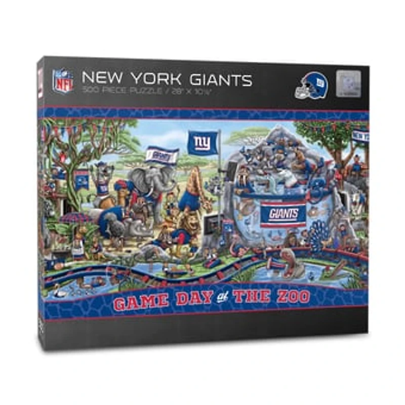 IDNA New York Giants 10.5" x 28" Game Day at the Zoo 500-Piece Puzzle
