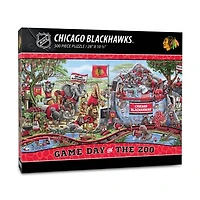 IDNA Chicago Blackhawks 10.5" x 28" Game Day at the Zoo 500-Piece Puzzle