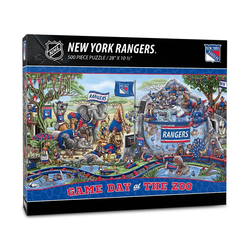 IDNA New York Rangers 10.5" x 28" Game Day at the Zoo 500-Piece Puzzle