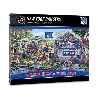 IDNA New York Rangers 10.5" x 28" Game Day at the Zoo 500-Piece Puzzle