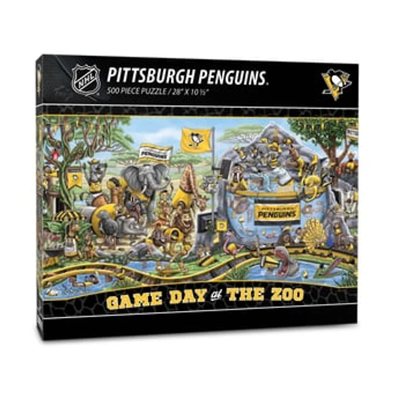 IDNA Pittsburgh Penguins 10.5" x 28" Game Day at the Zoo 500-Piece Puzzle