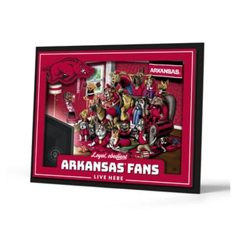 IDNA Arkansas Razorbacks 13.25" x 17.25" Purebred Fans Wall Art