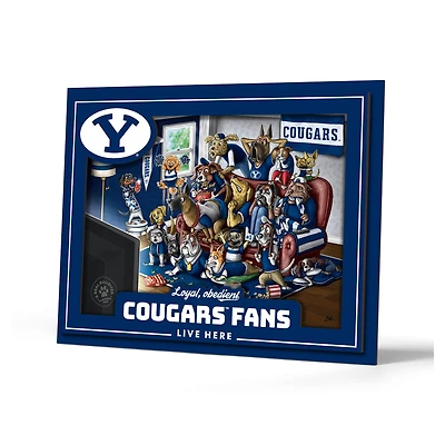 IDNA BYU Cougars 13.25" x 17.25" Purebred Fans Wall Art