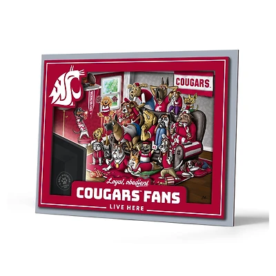 IDNA Washington State Cougars 13.25" x 17.25" Purebred Fans Wall Art