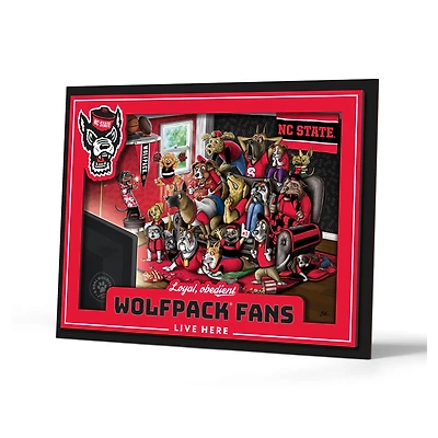 IDNA NC State Wolfpack 13.25" x 17.25" Purebred Fans Wall Art