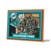 IDNA Miami Dolphins 13.25" x 17.25" Purebred Fans Wall Art