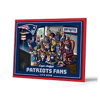 IDNA New England Patriots 13.25" x 17.25" Purebred Fans Wall Art