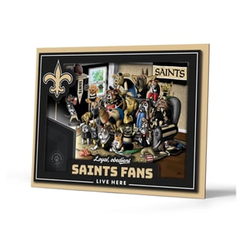 IDNA New Orleans Saints 13.25" x 17.25" Purebred Fans Wall Art