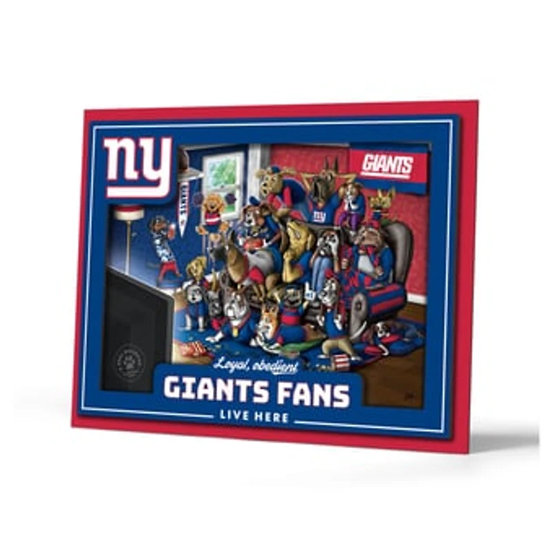 IDNA New York Giants 13.25" x 17.25" Purebred Fans Wall Art
