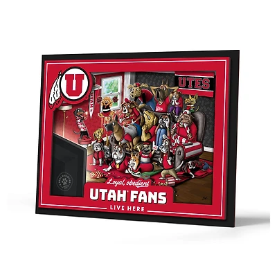 IDNA Utah Utes 13.25" x 17.25" Purebred Fans Wall Art