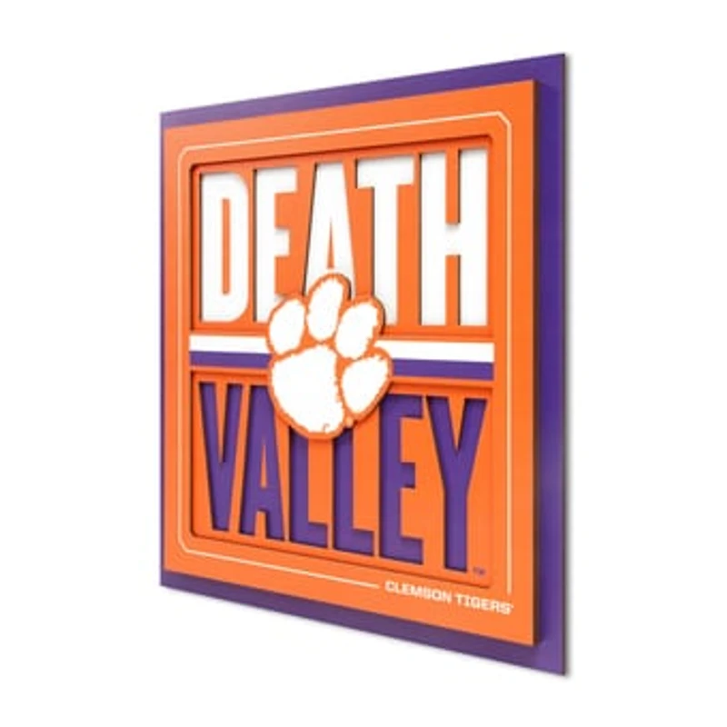 IDNA Clemson Tigers 12" x 12" Slogan Series 3D Wall Art