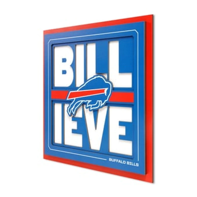 IDNA Buffalo Bills 12" x 12" Slogan Series 3D Wall Art