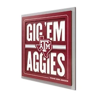 IDNA Texas A&M Aggies 12" x 12" Slogan Series 3D Wall Art