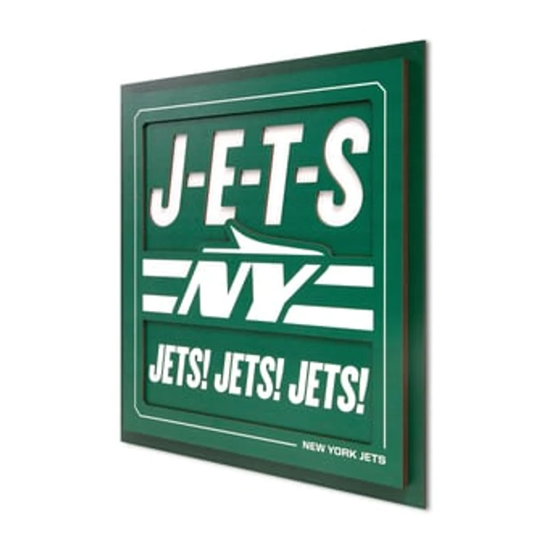 IDNA New York Jets 12" x 12" Slogan Series 3D Wall Art