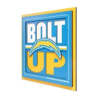 IDNA Los Angeles Chargers 12" x 12" Slogan Series 3D Wall Art