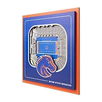 IDNA Boise State Broncos 12" x 12" Stadium Series 3D Wall Art