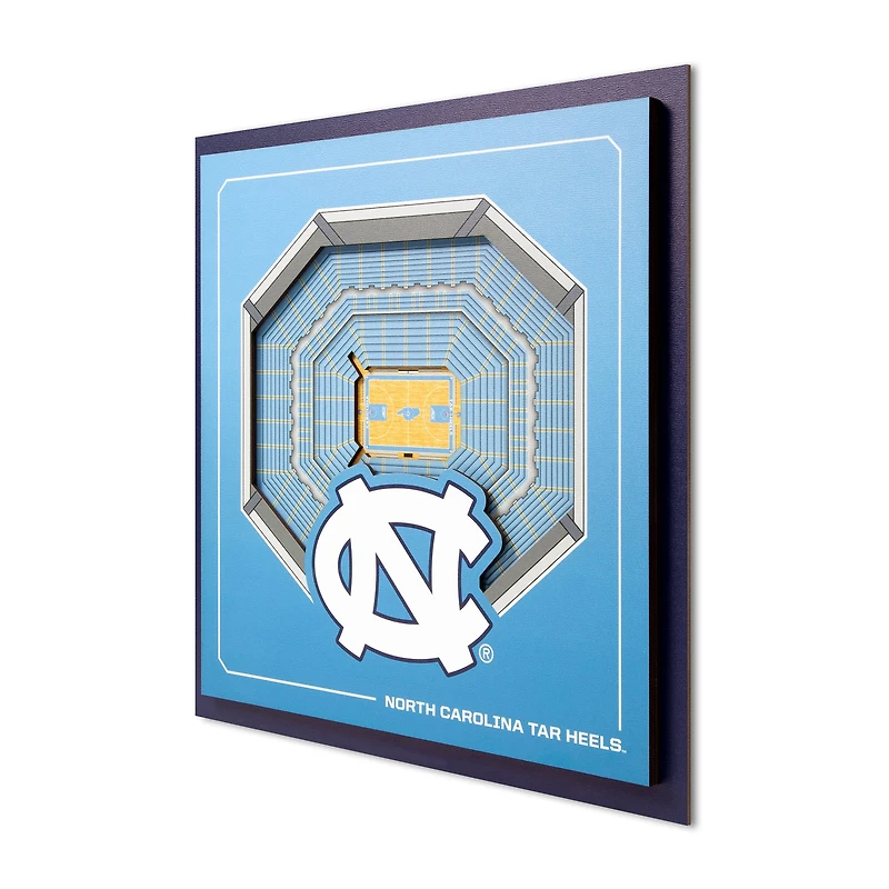IDNA North Carolina Tar Heels 12" x 12" Stadium Series 3D Wall Art