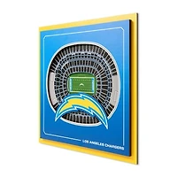 IDNA Los Angeles Chargers 12" x 12" Stadium Series 3D Wall Art