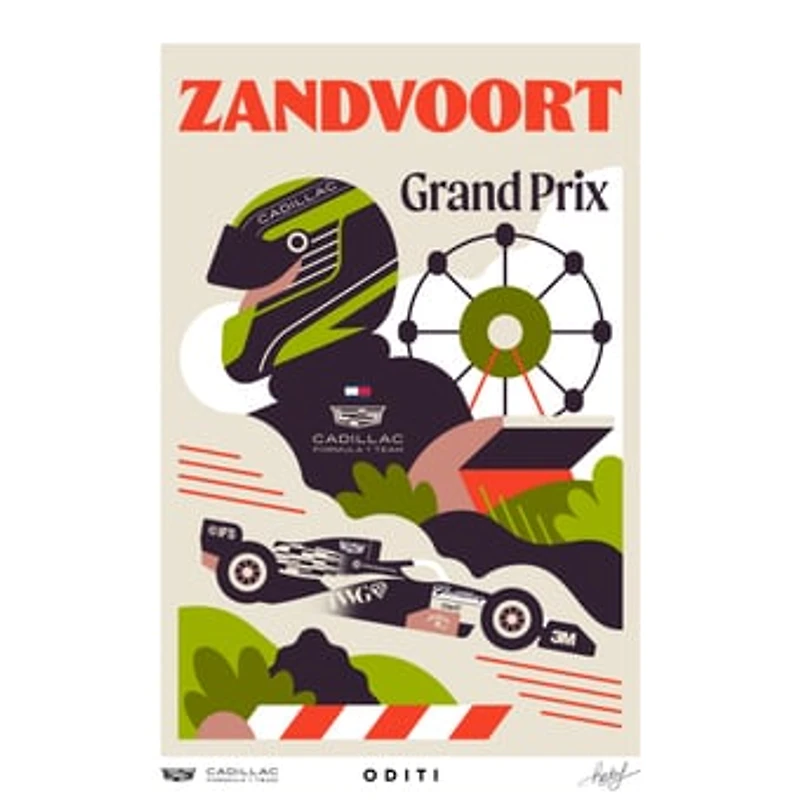 ODITI Cadillac F1 Team Dutch Grand Prix 30" x 40" Print