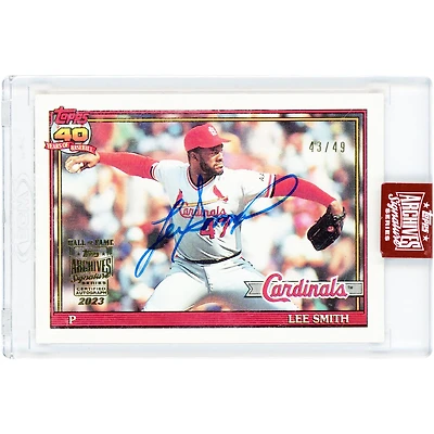 Lee Smith St. Louis Cardinals Autographed 2023 Topps Archives Signature Series Hall Of Fame #660 #43/49 Card