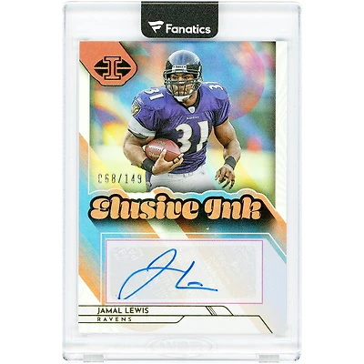Jamal Lewis Baltimore Ravens Autographed 2022 Panini Illusions Elusive Ink #EI-JL #68/149 Card