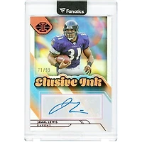 Jamal Lewis Baltimore Ravens Autographed 2022 Panini Illusions Elusive Ink Red #EI-JL #71/99 Card