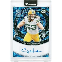 Clay Matthews Green Bay Packers Autographed 2023 Panini Spectra Blue Neon Spectral Signatures #SIG-CMA #11/50 Card