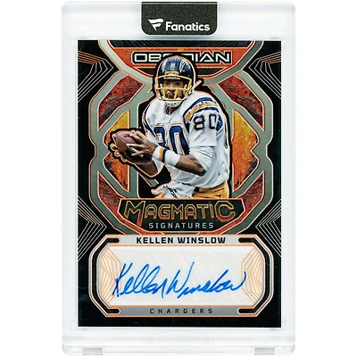 Kellen Winslow San Diego Chargers Autographed 2023 Panini Obsidian Magmatic #MAG-KWI #7/49 Card