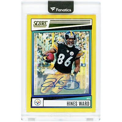 Hines Ward Pittsburgh Steelers Autographed 2022 Panini Score Gold Zone #218 #48/50 Card