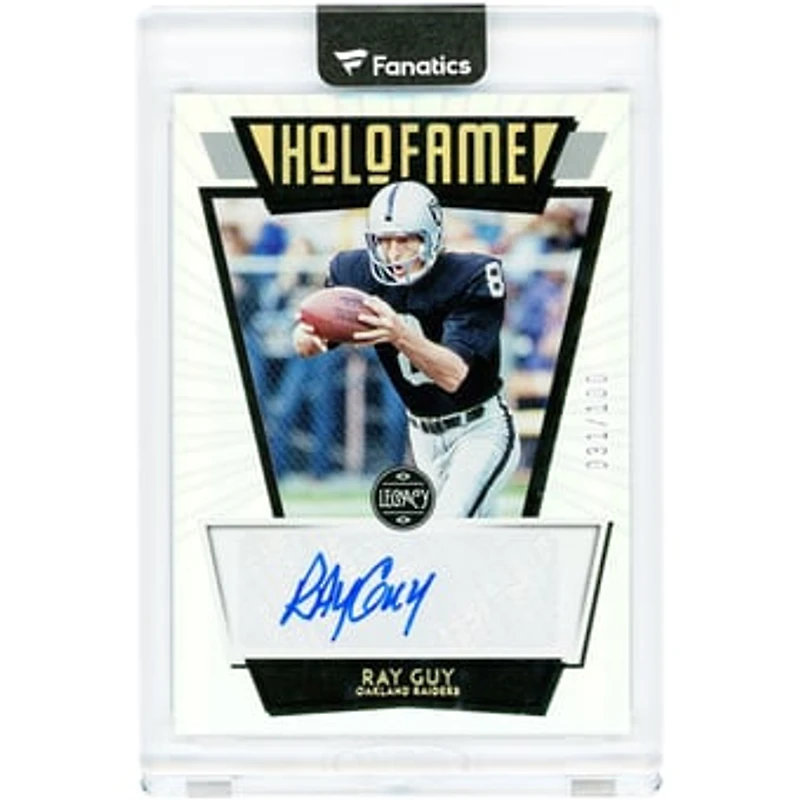 Ray Guy Oakland Raiders Autographed 2022 Panini Legacy Holofame #HFS-RG #31/100 Card