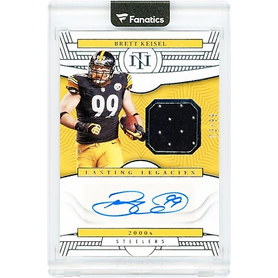 Brett Keisel Pittsburgh Steelers Autographed 2022 Panini National Treasures Lasting Legacies Jersey Relic #LLE-BKE #53/99 Card